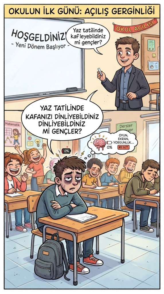 Okulun ilk günü açılış gerginliği